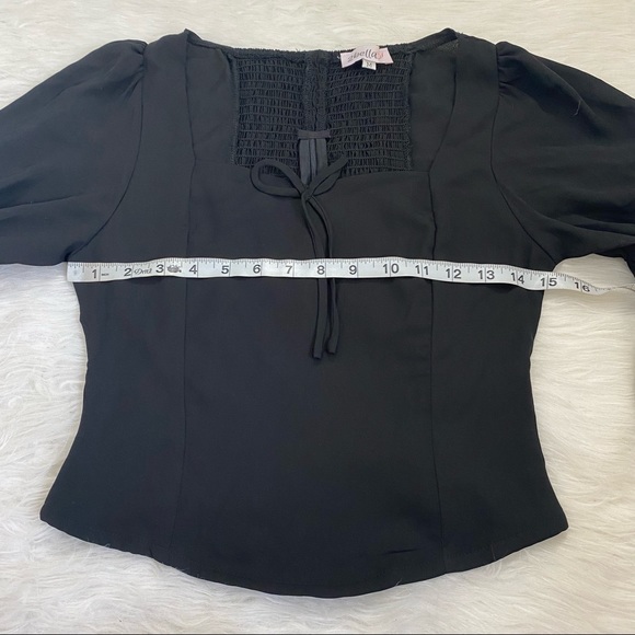 2BELLA Black Top/Blouse - Picture 3 of 6